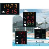 LED Zeit Datum Temperatur Aussen Anzeige z.B. Hallenbad - Werbung B&Uuml;RK DT